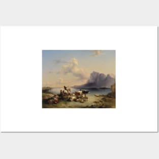 Shepherd and Cattle on the Attersee - Friedrich Gauermann Posters and Art